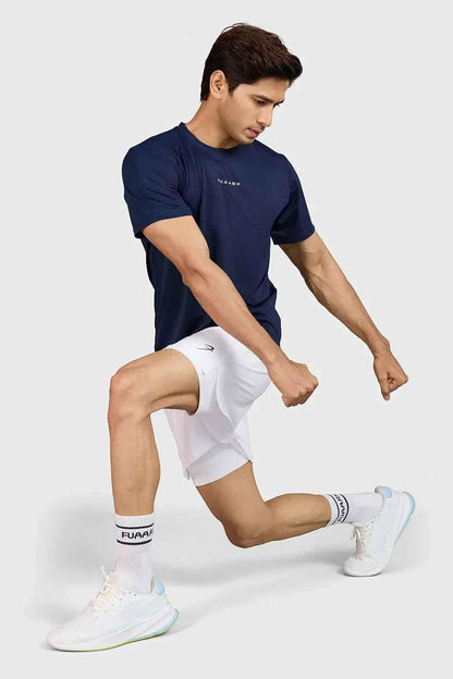 Navy slate running T-shirt by Fuaark Nz, casual athletic T-shirt with a comfortable fit and simple design.