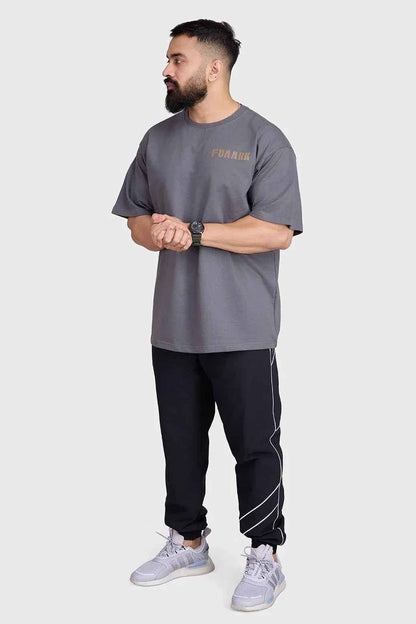 Charcoal Rage oversized T-shirt by Fuaark Nz, relaxed fit with soft fabric, casual style perfect for everyday wear.
