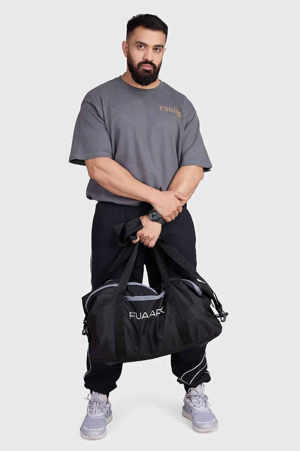 Charcoal Rage oversized T-shirt by Fuaark Nz featuring a relaxed fit and soft fabric, perfect for casual everyday wear.