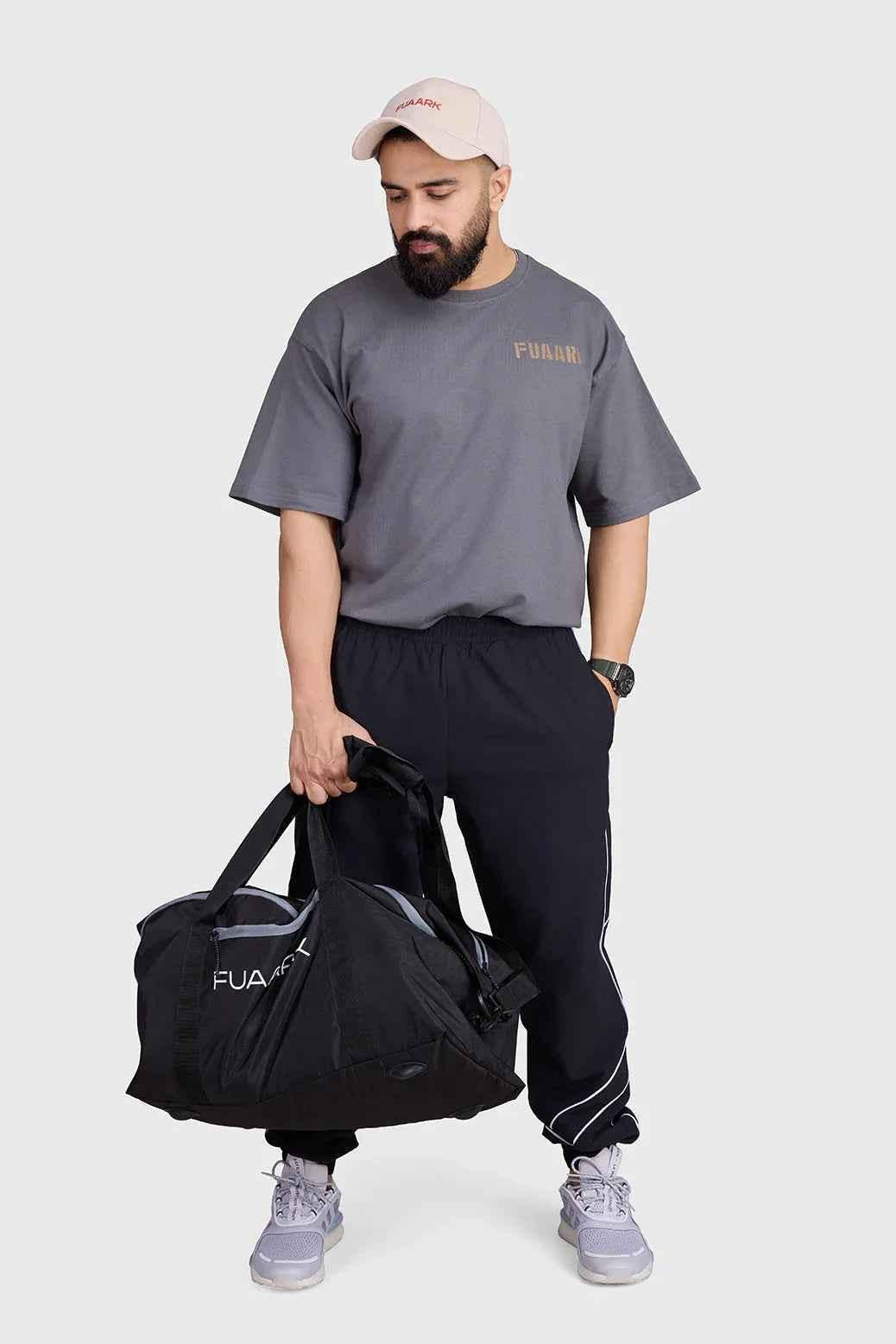 Charcoal Rage oversized T-shirt by Fuaark Nz, lightweight and relaxed fit, casual style for effortless comfort.