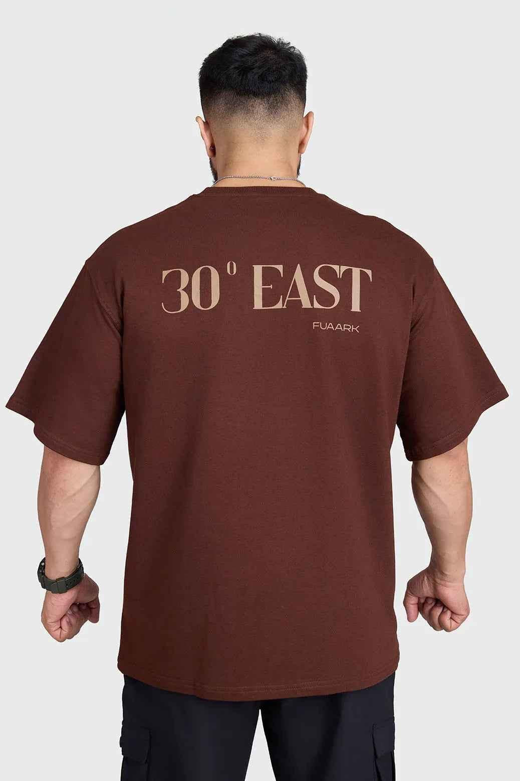 Unisex oversized coffee-colored T-shirt by Fuaark Nz, casual fit, soft fabric, designed for ultimate comfort and relaxed style.