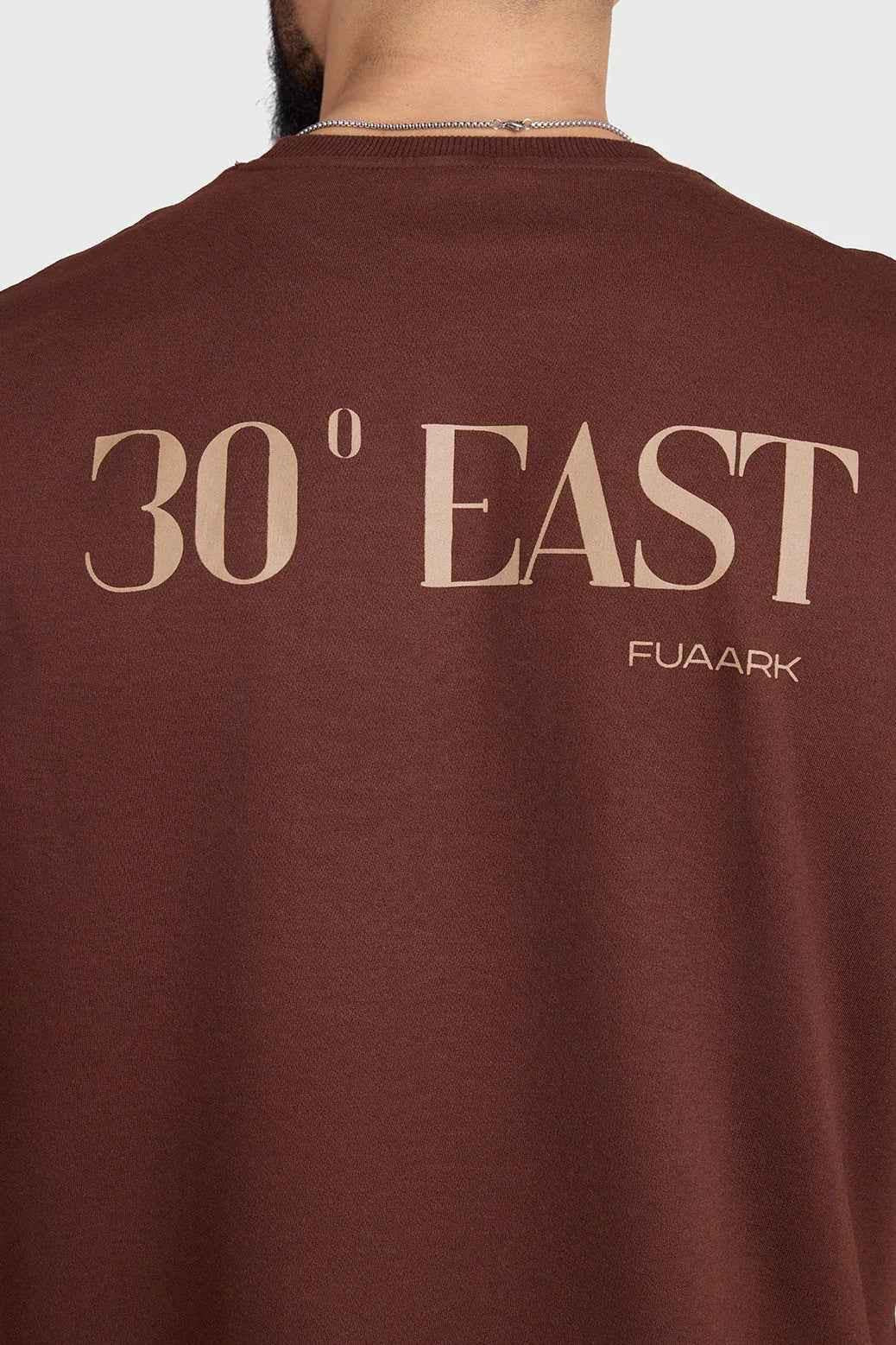 Unisex oversized coffee-colored T-shirt by Fuaark Nz, casual fit, soft fabric, perfect for comfortable everyday wear.