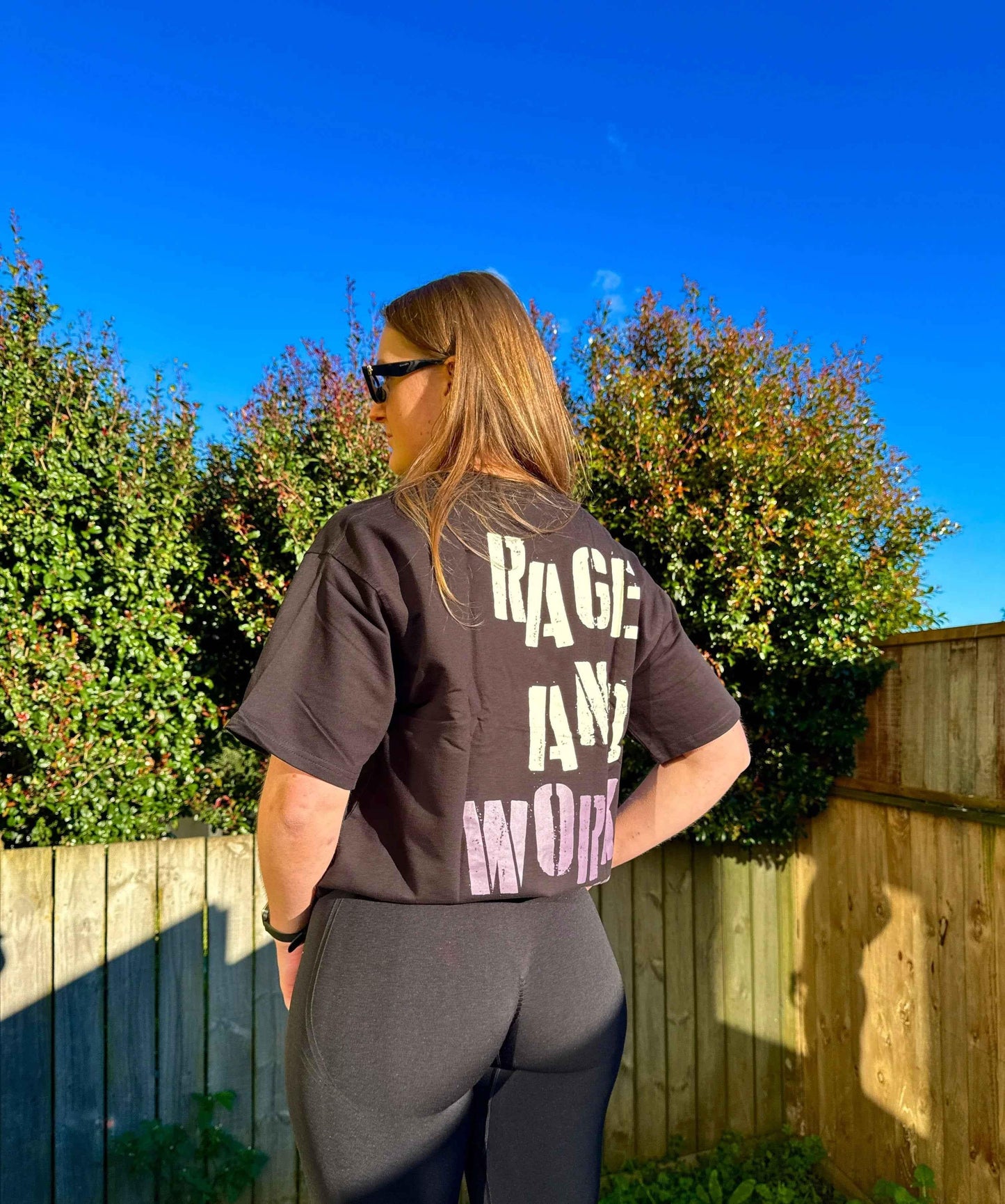Black unisex oversized Rage T-shirt by Fuaark Nz, showcasing a relaxed fit and casual style for comfort and everyday wear.