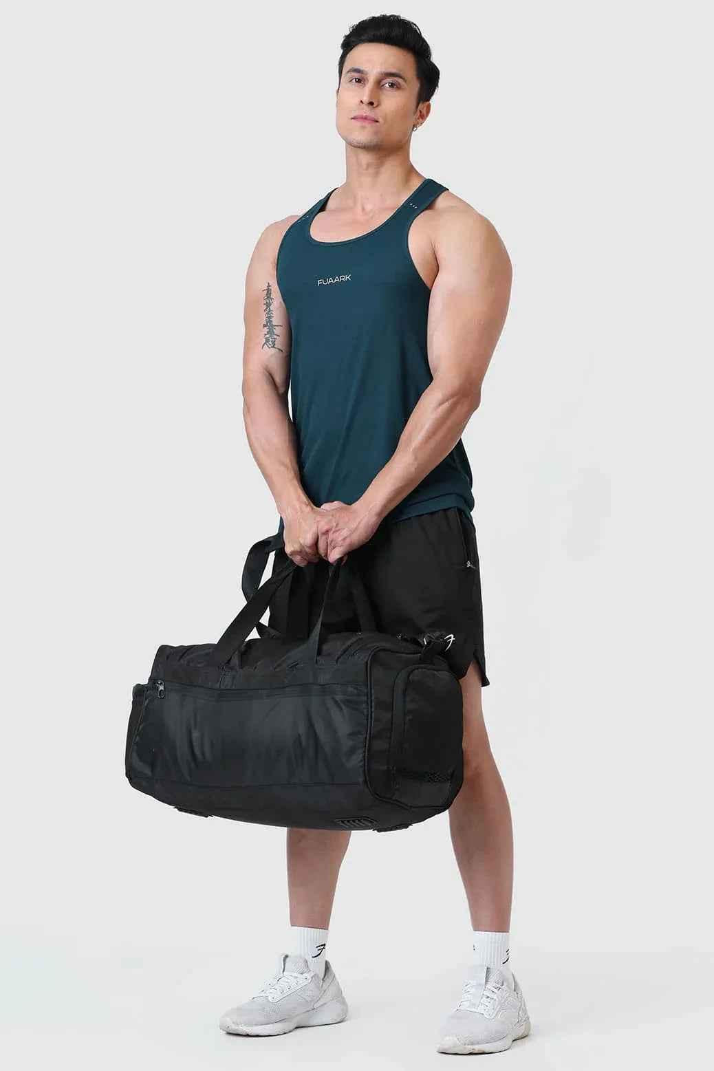 Green checkered running tank top by Fuaark Nz, lightweight and breathable athletic sleeveless shirt for active wear.