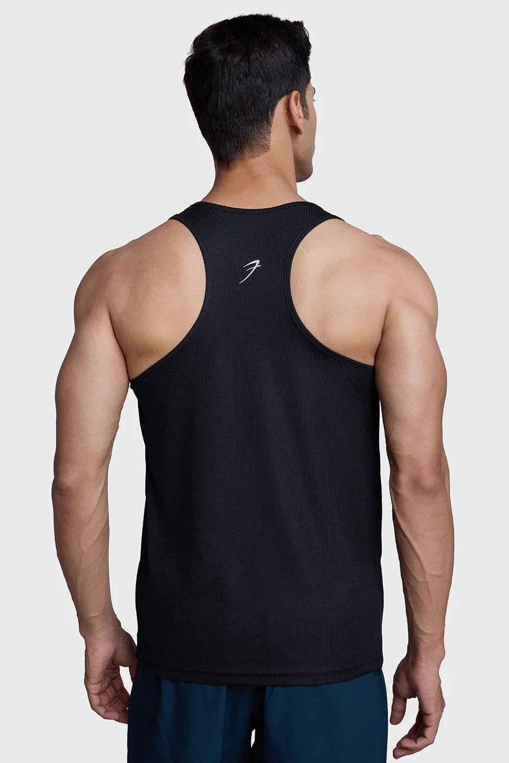 Black Fuaark Nz Checks Running Tank Top featuring a comfortable, stylish design ideal for athletic and casual wear.
