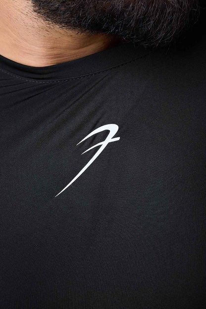 Black compression sleeveless tank top by Fuaark Nz, fitted and breathable for athletic or casual wear.