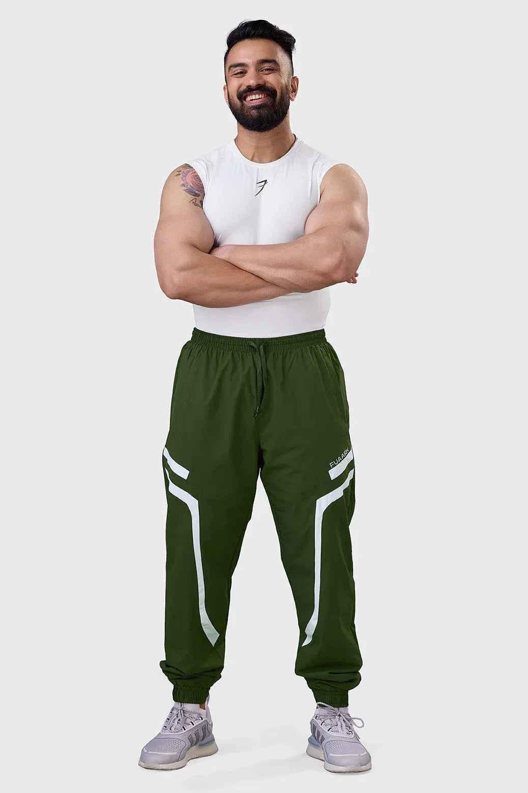 White compression sleeveless tank top by Fuaark Nz, designed for performance and athletic wear.