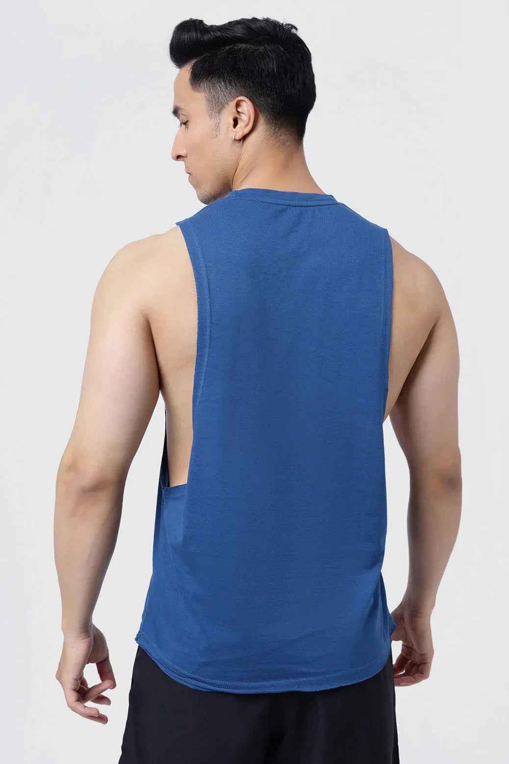 Teal Drift Deep Arm Tank Top by Fuaark Nz, sleeveless design, casual fit, lightweight fabric, perfect for warm weather.