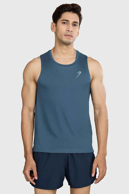 Light blue Ember Running Tank top by Fuaark Nz, sleeveless athletic tank with a comfortable fit and breathable fabric.