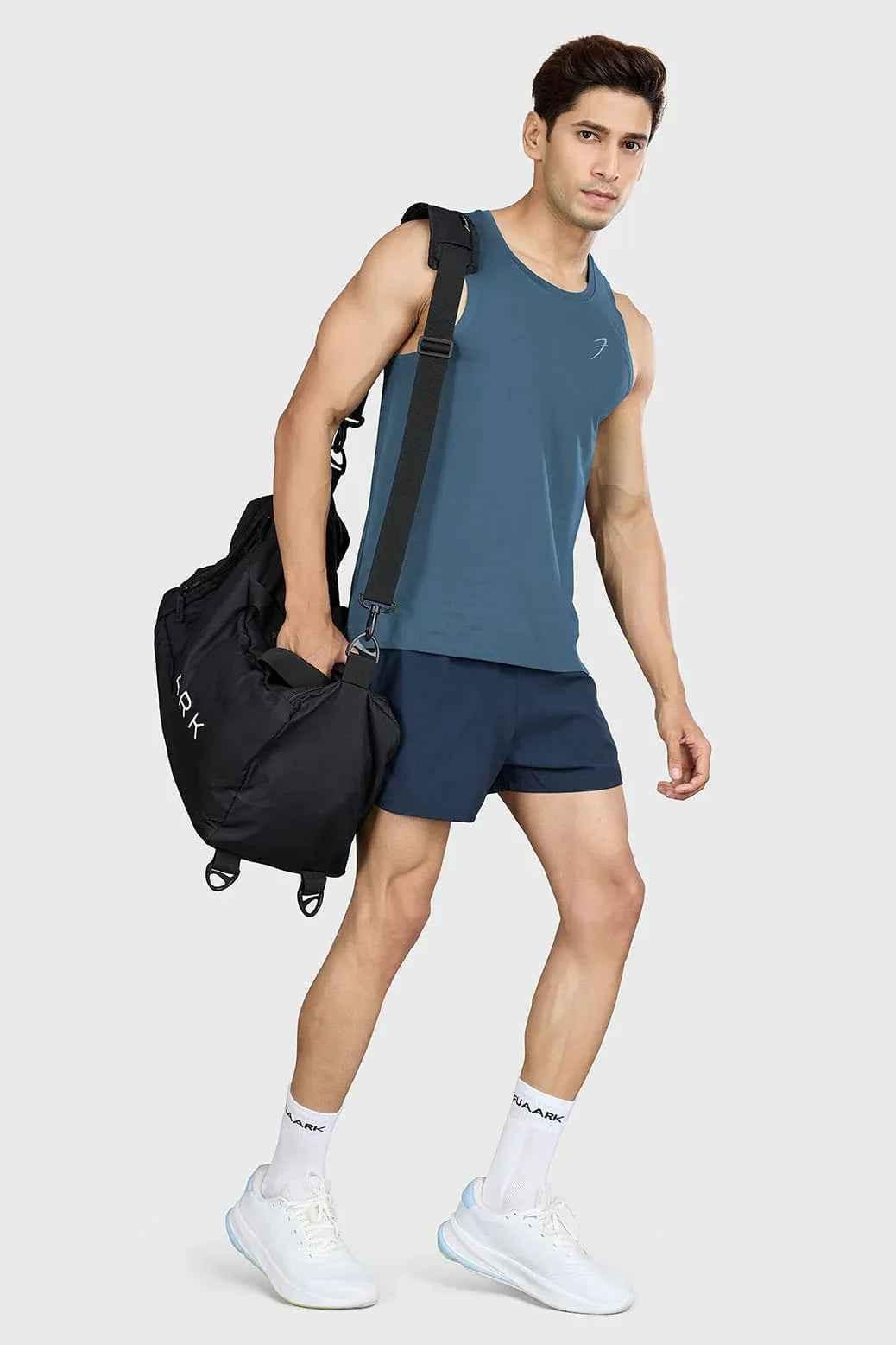 Light blue Ember Running Tank top by Fuaark Nz, sleeveless athletic shirt for running and exercise.