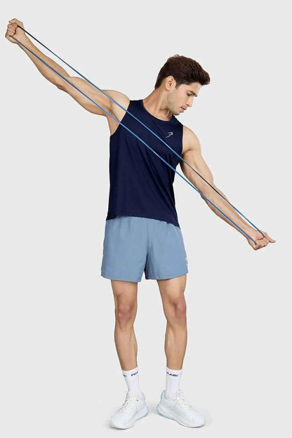 Navy Ember Running Tank Top by Fuaark Nz, lightweight sleeveless athletic shirt for running and active wear.