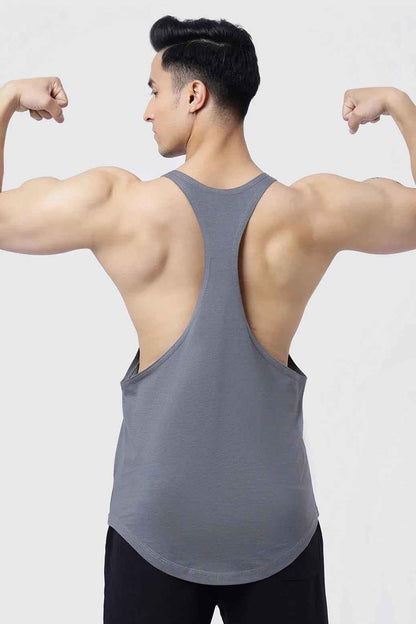 Fuaark Nz grey Club Stringer Tank Top for men, lightweight athletic tank top designed for ultimate performance.