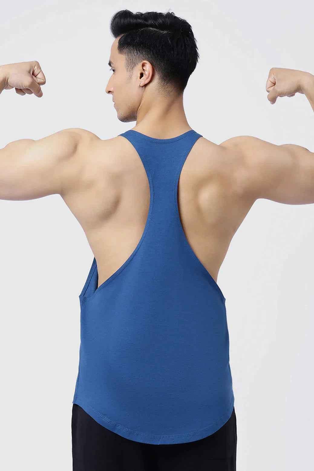 Fuaark Nz teal Club Stringer tank top with sleeveless design and athletic fit, ideal for workout or casual wear.