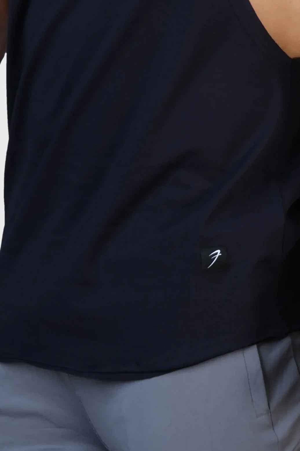 Navy Fuaark NZ Legacy DeepArm Tank Top, stylish and comfortable sleeveless shirt for casual wear and everyday use.
