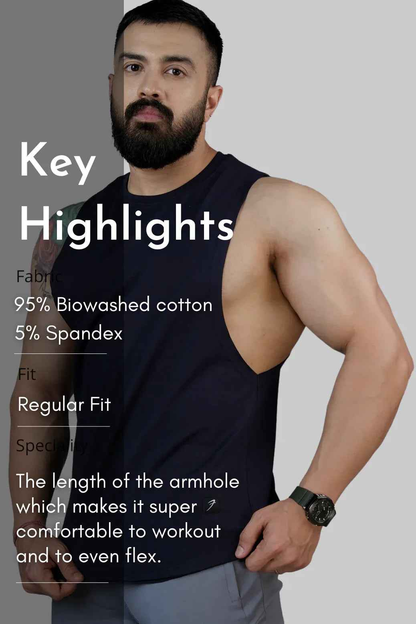 Navy Fuaark Nz Legacy DeepArm tank top featuring a stylish, comfortable fit, perfect for casual or active wear.