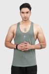 Legacy Stringer - Men's Sage Green Stringer Tank for Gym & Training