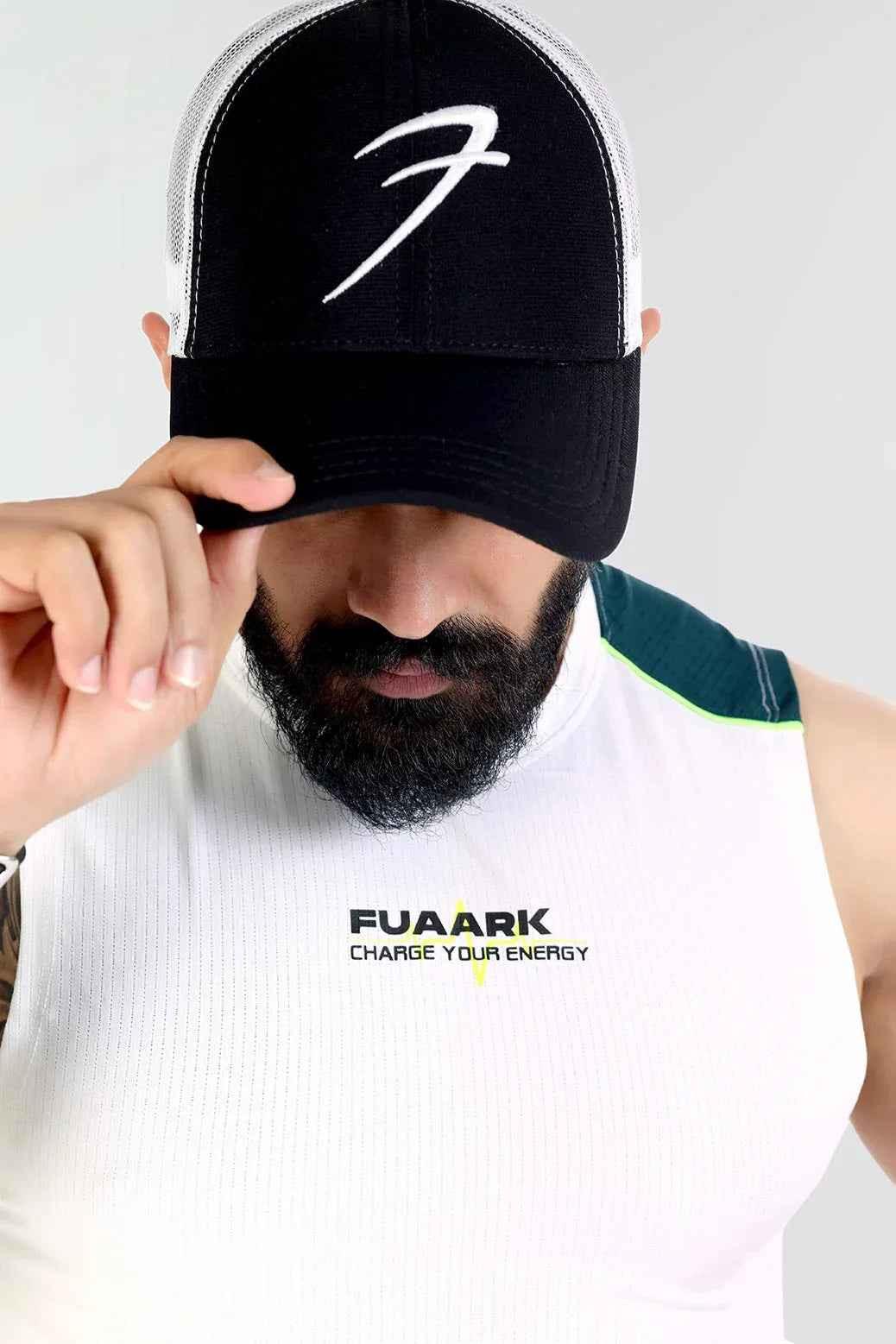 White Fuaark NZ lining tank top, stylish and versatile sleeveless shirt, perfect for casual or layered wardrobe looks.