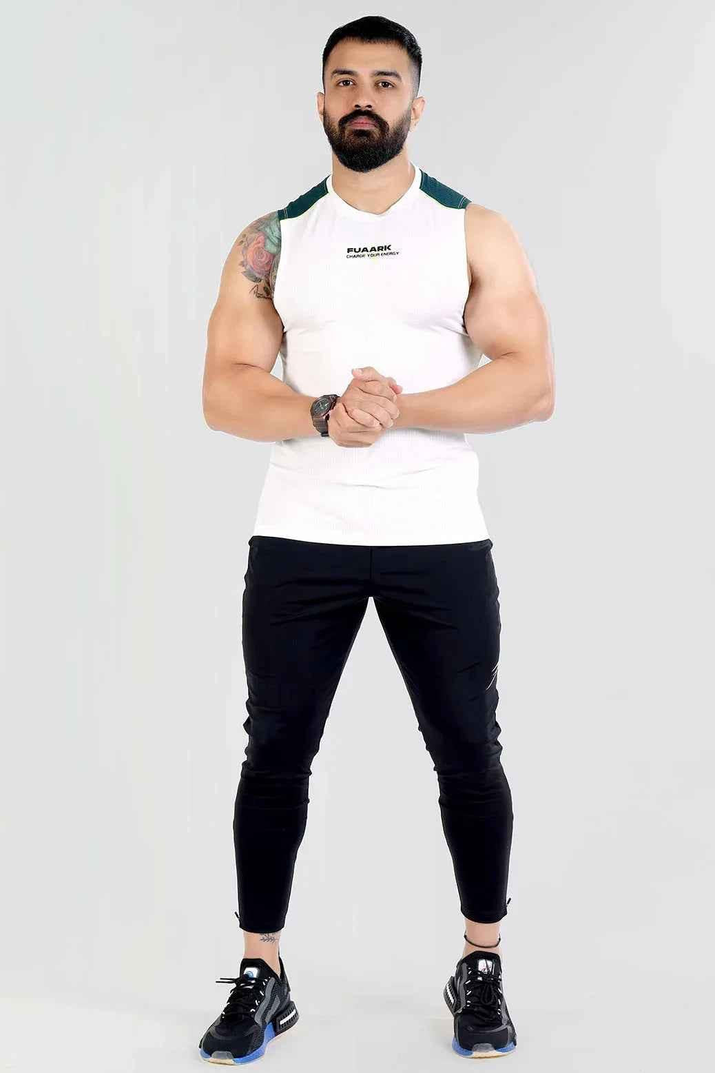 White Fuaark Nz lining tank top, stylish and versatile sleeveless tank for everyday wardrobe essentials.