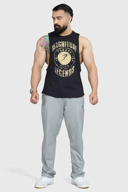 Men's deep arm tank top by Fuaark NZ, showcasing athletic fit and sleeveless design for active performance.