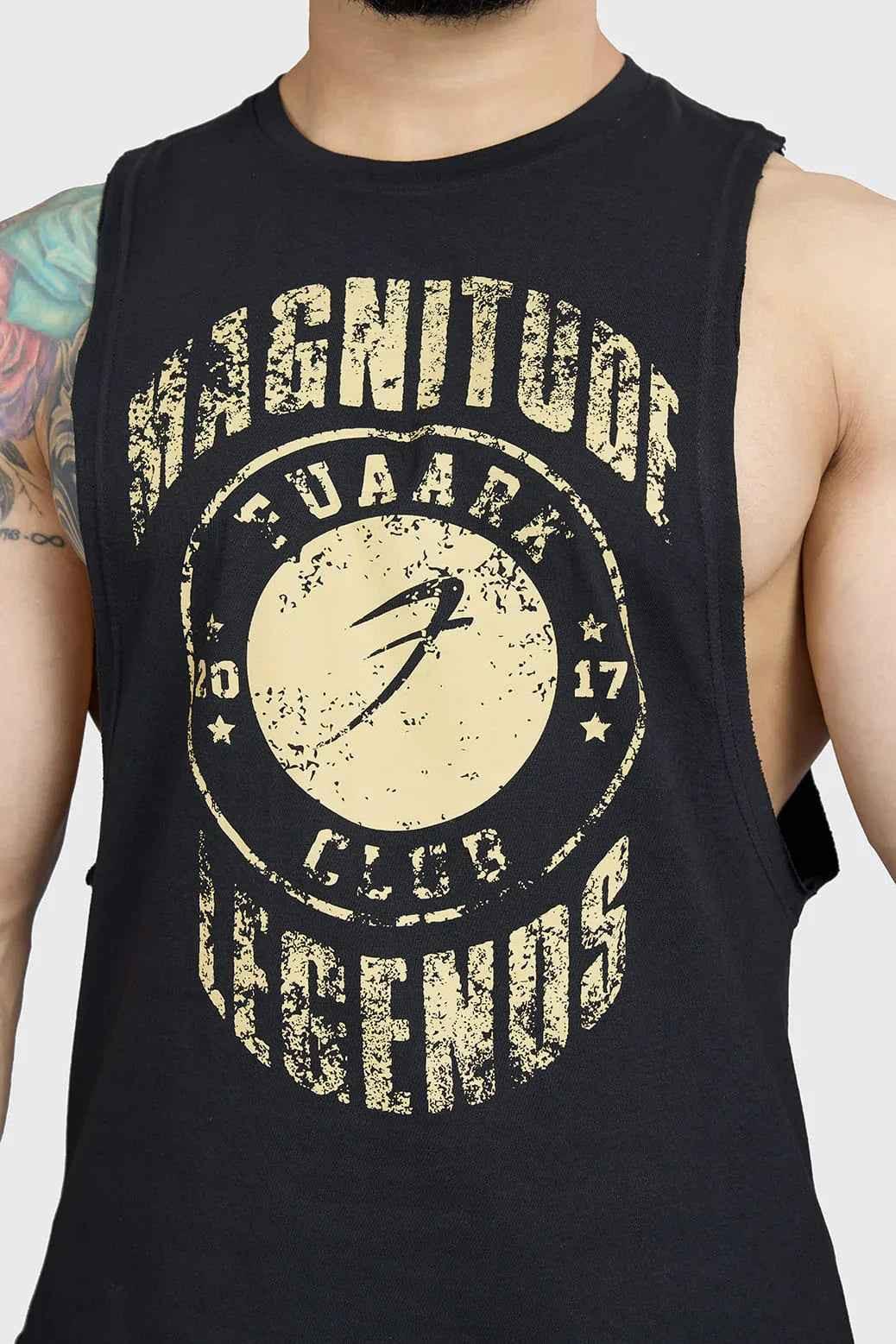 Men's deep arm tank top by Fuaark Nz, designed for athletic performance, featuring a sleeveless, fitted style perfect for workouts.