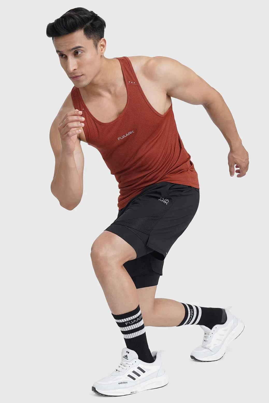Fuaark Nz Salsa Running Tank top in black, lightweight athletic tank for active workouts and stylish performance.