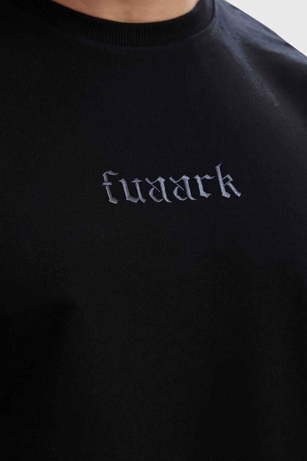 Black Fuaark Nz blackout cap sleeves tank top, close-up of black sleeveless shirt with fitted style and smooth fabric.