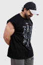 Black tank top by Fuaark Nz, stylish sleeveless shirt perfect for everyday casual wear and layering.