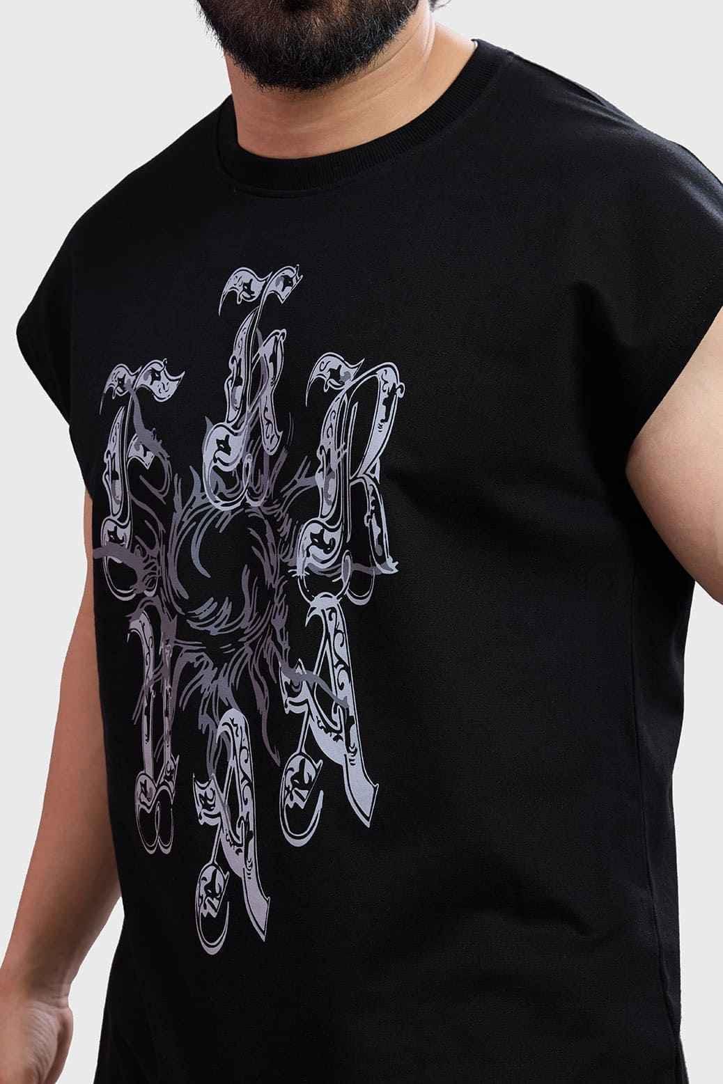 Black tank top by Fuaark Nz, stylish and versatile sleeveless shirt perfect for elevating everyday casual looks.