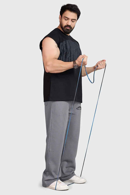 Fuaark Nz heavyweight black tank top with cap sleeves, close-up of soft fabric and fitted style for casual wear