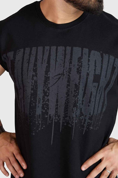 Heavyweight black tank top with cap sleeves from Fuaark Nz, showcasing a fitted sleeveless design for casual wear.