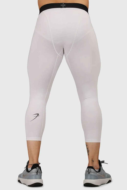 Fuaark Nz white compression tights for women, high-performance workout tights with a snug fit and breathable fabric for active wear.
