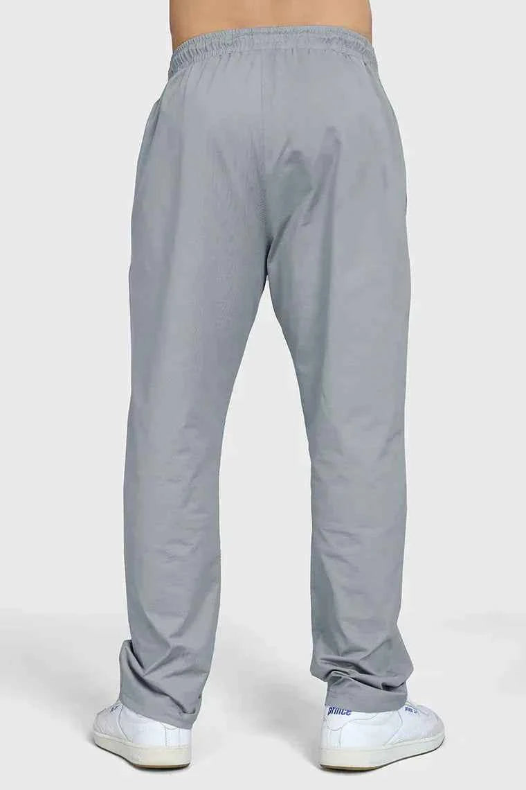 Fuaark Nz men's light grey smart casual track pants with an elastic waistband and relaxed fit, suitable for casual wear.