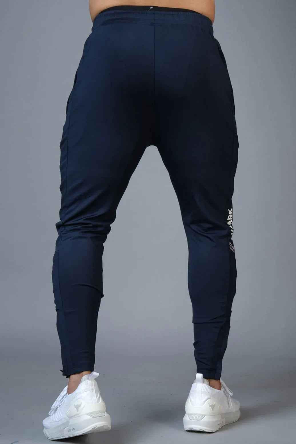 Fuaark Nz Hybrid Slim Tracks in navy, sleek and stylish track pants with a slim fit design, perfect for casual wear.