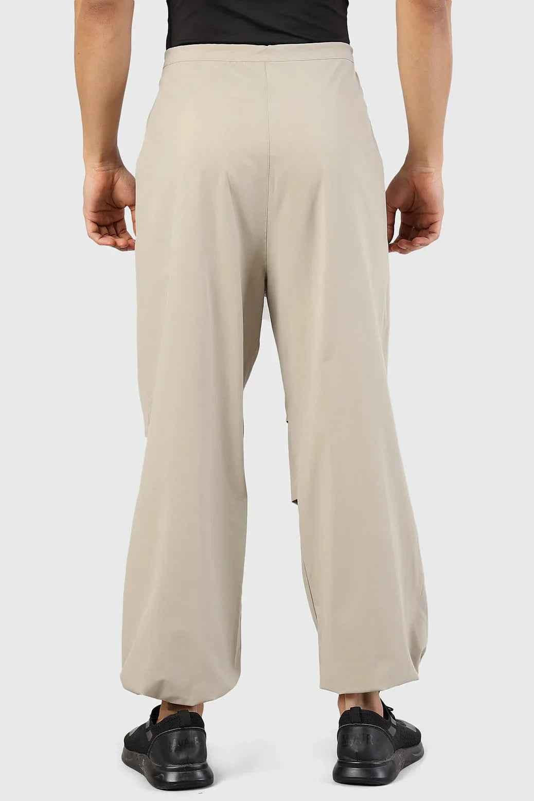 Beige Fuaark Nz Sublime Parachute Pants track pants with relaxed fit and adjustable waistband, casual and comfortable style.