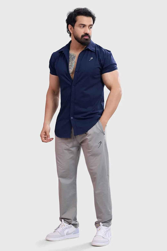 Navy Aero T-shirt by Fuaark Nz, casual short sleeve shirt with modern design and comfortable fit, displayed on a plain background.