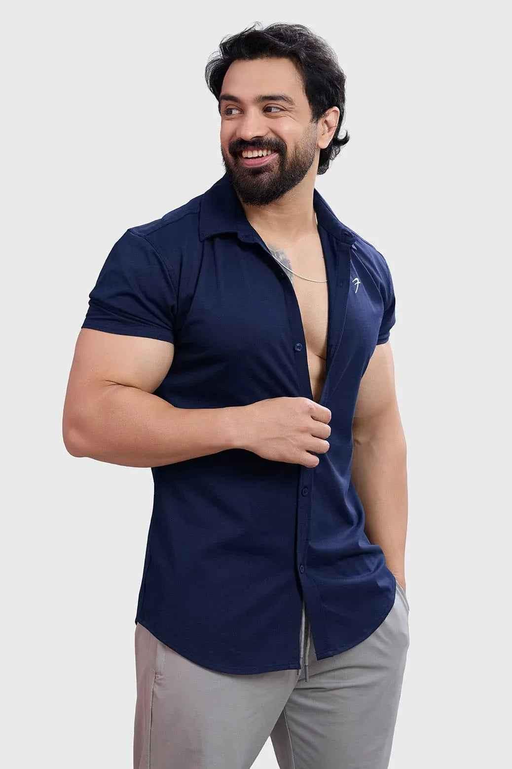 Navy Aero T-shirt by Fuaark Nz featuring a casual fit and simple design, displayed flat on a white background.