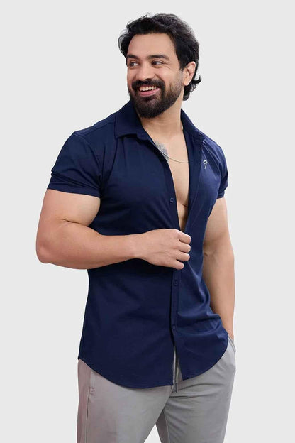 Navy Aero T-shirt by Fuaark Nz featuring a casual fit and simple design, displayed flat on a white background.