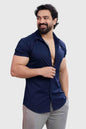 Navy Aero T-shirt by Fuaark Nz featuring a casual fit and simple design, displayed flat on a white background.