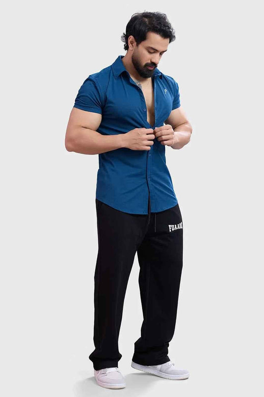Teal Aero Shirt from Fuaark Nz, casual T-shirt with a relaxed fit, displayed on a plain background.