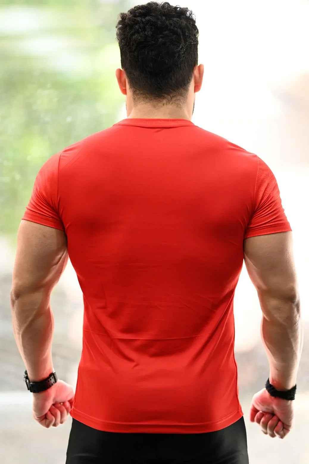 Red Aero T-shirt for men by Fuaark Nz, casual short-sleeve tee with bold style, suitable for everyday wear.