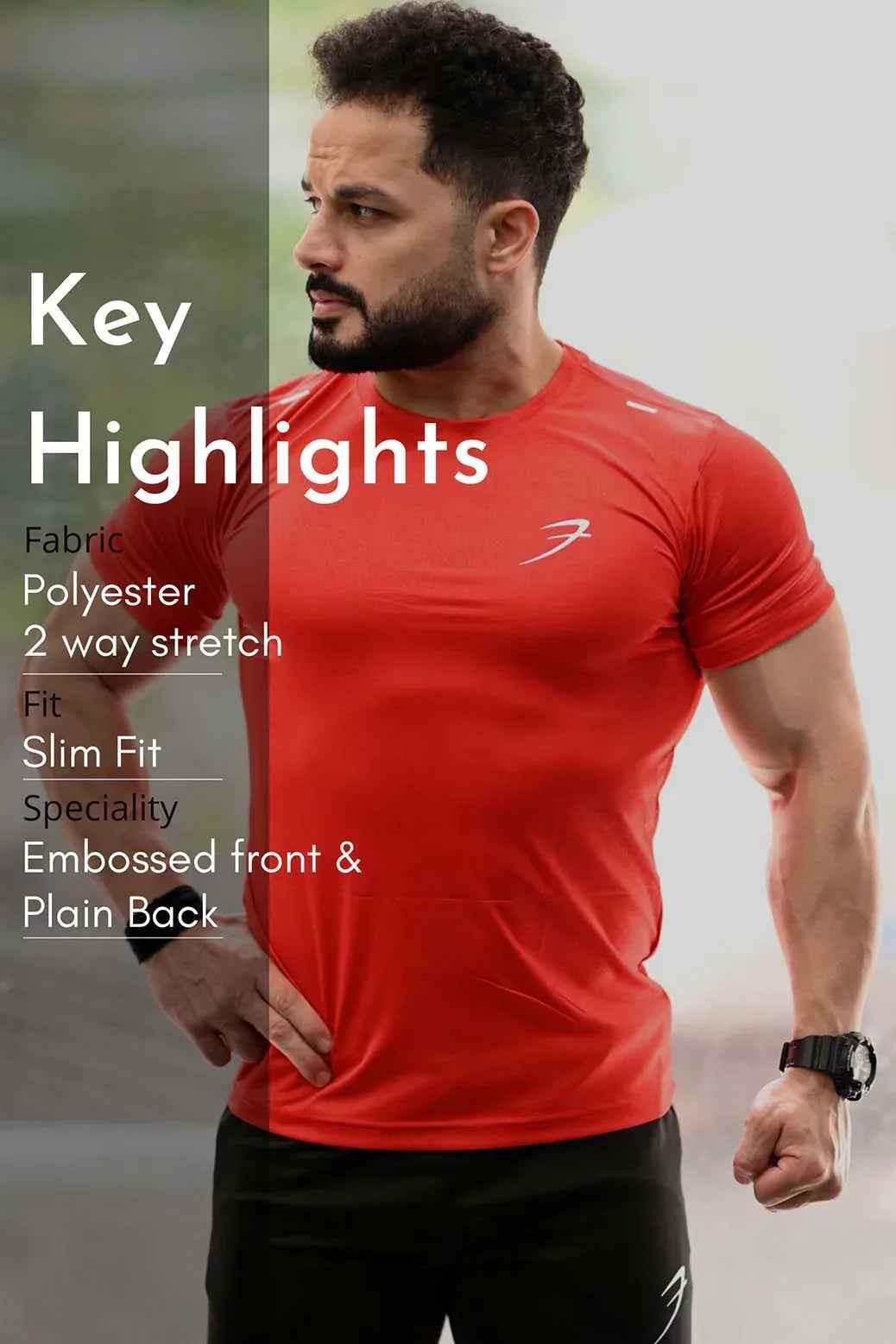 Fuaark Nz men's Aero T-shirt in bold red, casual style, featuring a comfortable fit for everyday wear.