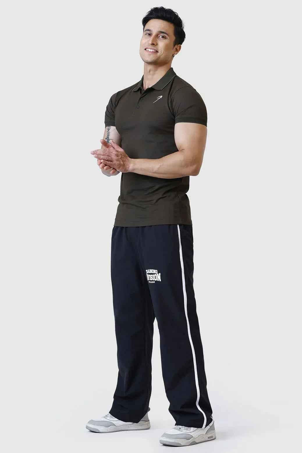 Olive green Aura Polo T-shirt by Fuaark Nz featuring a classic polo collar and short sleeves on a plain background.