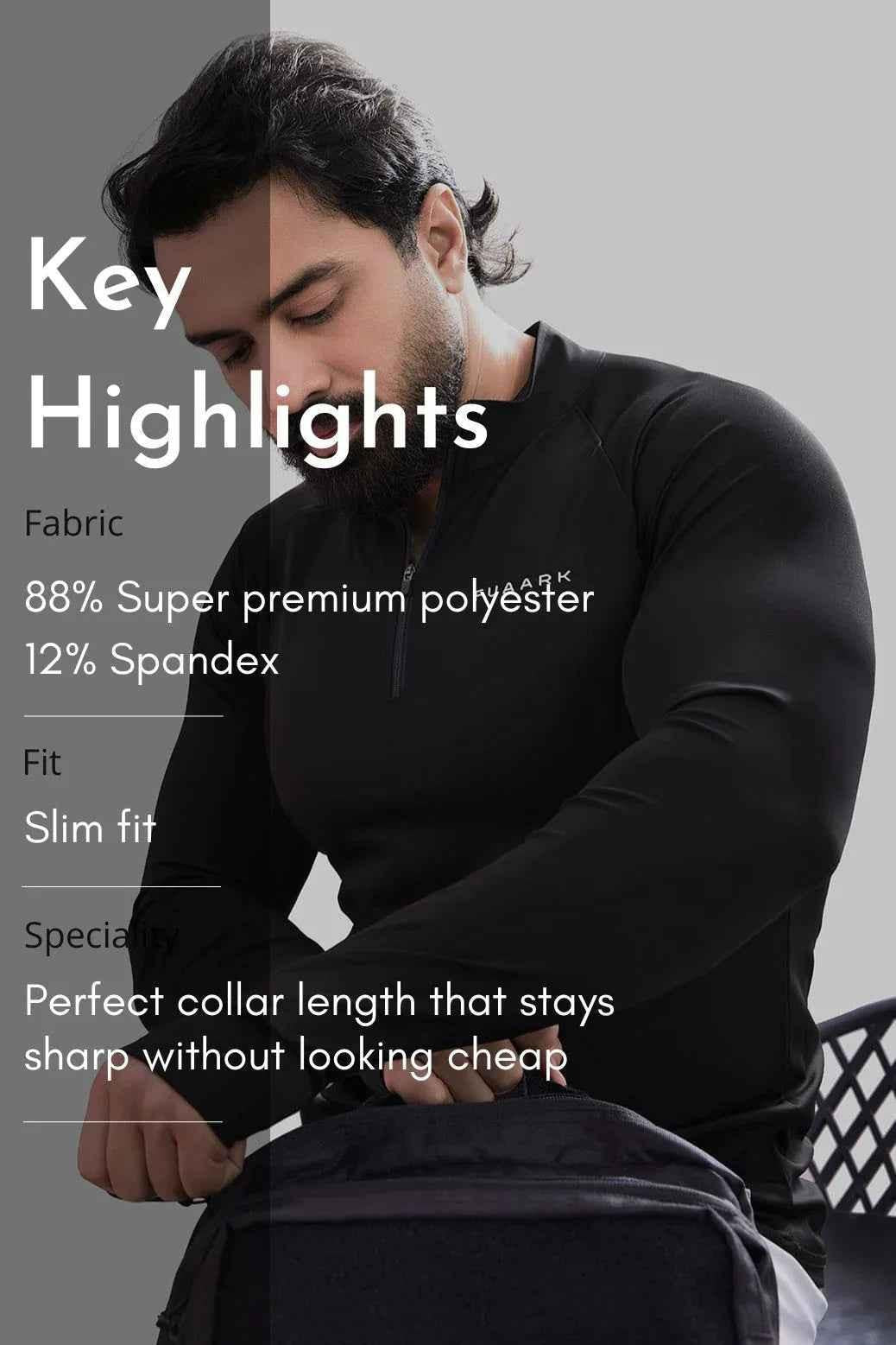 Black Axis Pullover T-shirt by Fuaark NZ, showing the casual fit and soft fabric, with a simple design and round neckline.