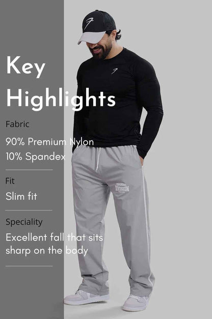 Black Bare Nylon Fullsleeves T-shirt by Fuaark Nz, featuring a sleek full-sleeve design and comfortable fit.