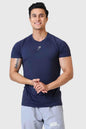 Navy Bare Nylon T-shirt by Fuaark Nz, casual short-sleeve t-shirt with a smooth nylon fabric and minimalist design.