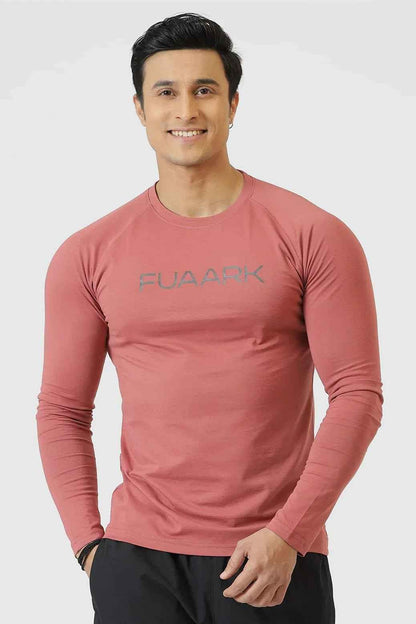 Fuaark Nz Chase Cranberry full sleeves T-shirt for men, featuring comfortable fabric and stylish design.