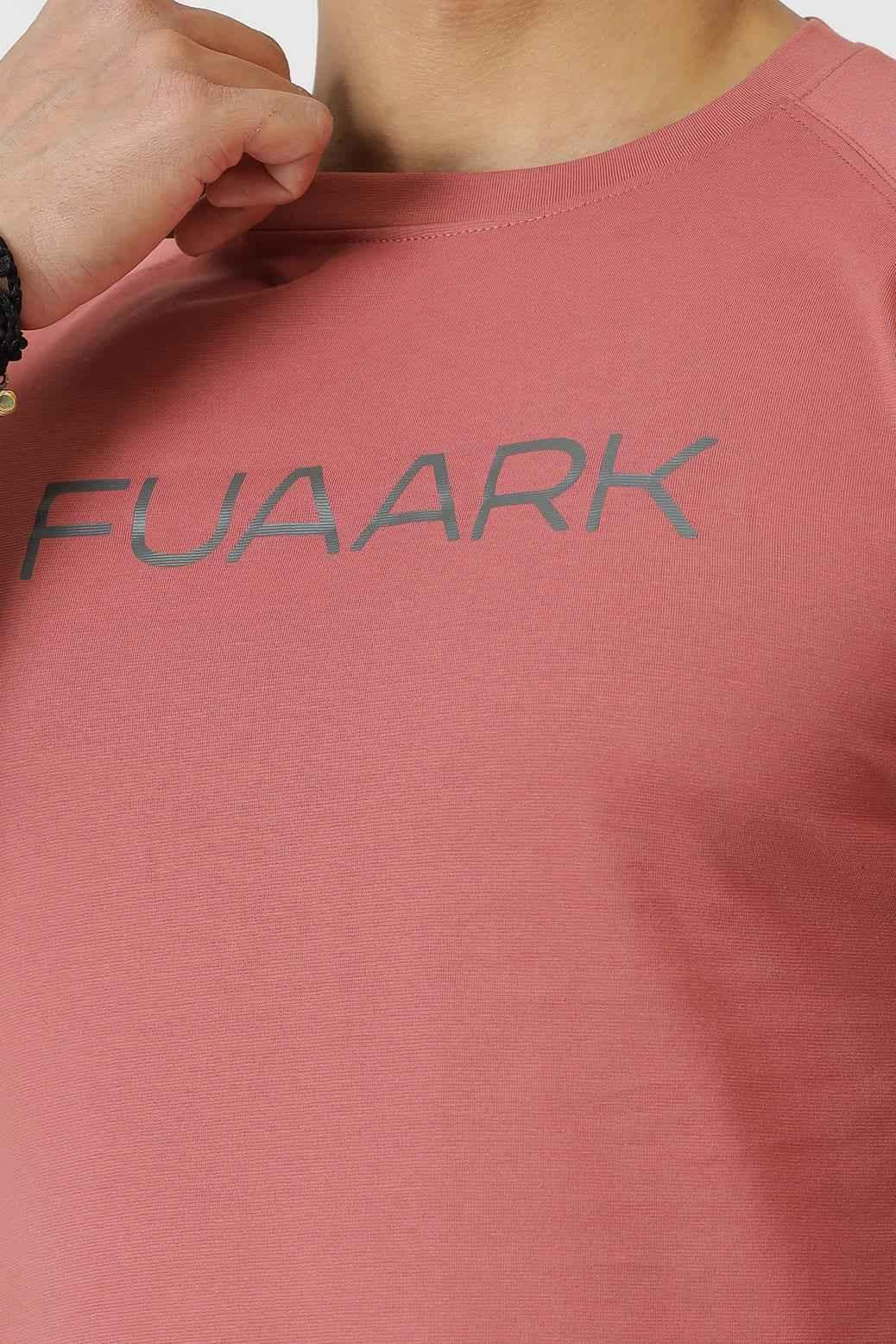 Fuaark Nz Chase Cranberry full sleeves T-shirt for men, featuring a comfortable fit and stylish design.