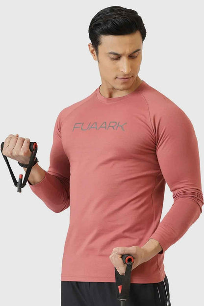 Fuaark Nz Chase Cranberry full sleeves T-shirt with comfortable fit and stylish design, perfect for casual wear.