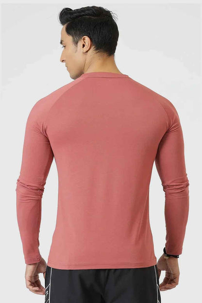 Fuaark Nz Chase Cranberry full-sleeve T-shirt with comfortable fit and stylish design, perfect for casual wear.