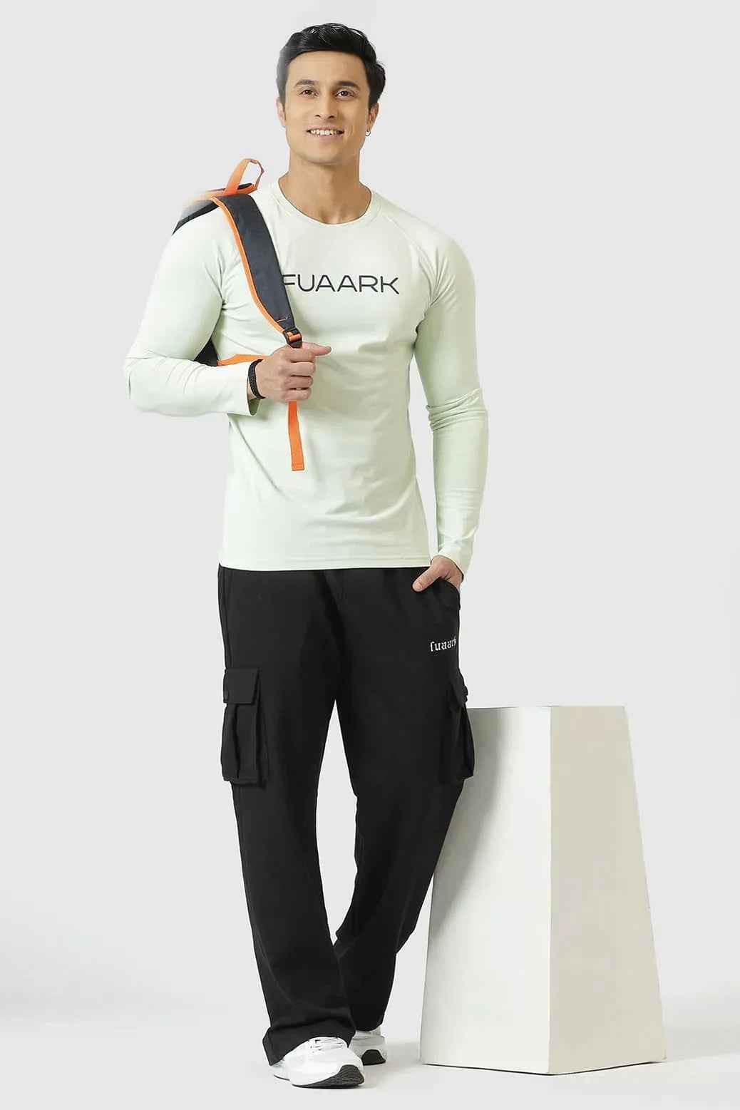 Fuaark Nz Chase Lime Green long sleeve T-shirt made of soft, breathable fabric for comfortable everyday wear.